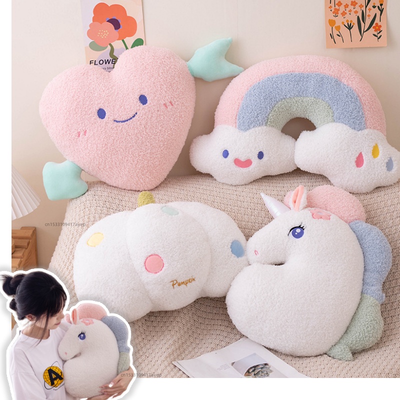 Unicorn Stuffed Toy - Oreiller en peluche doux en polaire