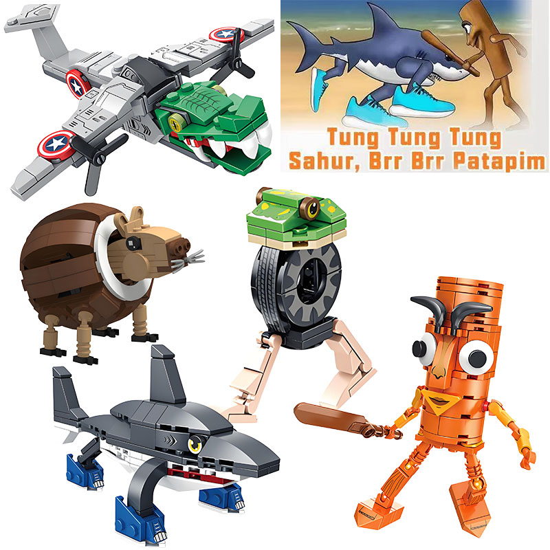 Kids Toys Xmas 2025 - Blocs de construction d'animaux cerveau italien,