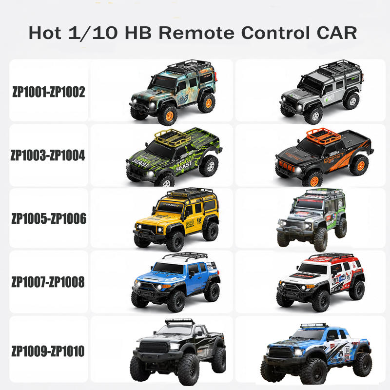Hot Wheels Car Monster Trucks - Nouveau 1/10 HB ZP1001-ZP1010 Camion Monstre