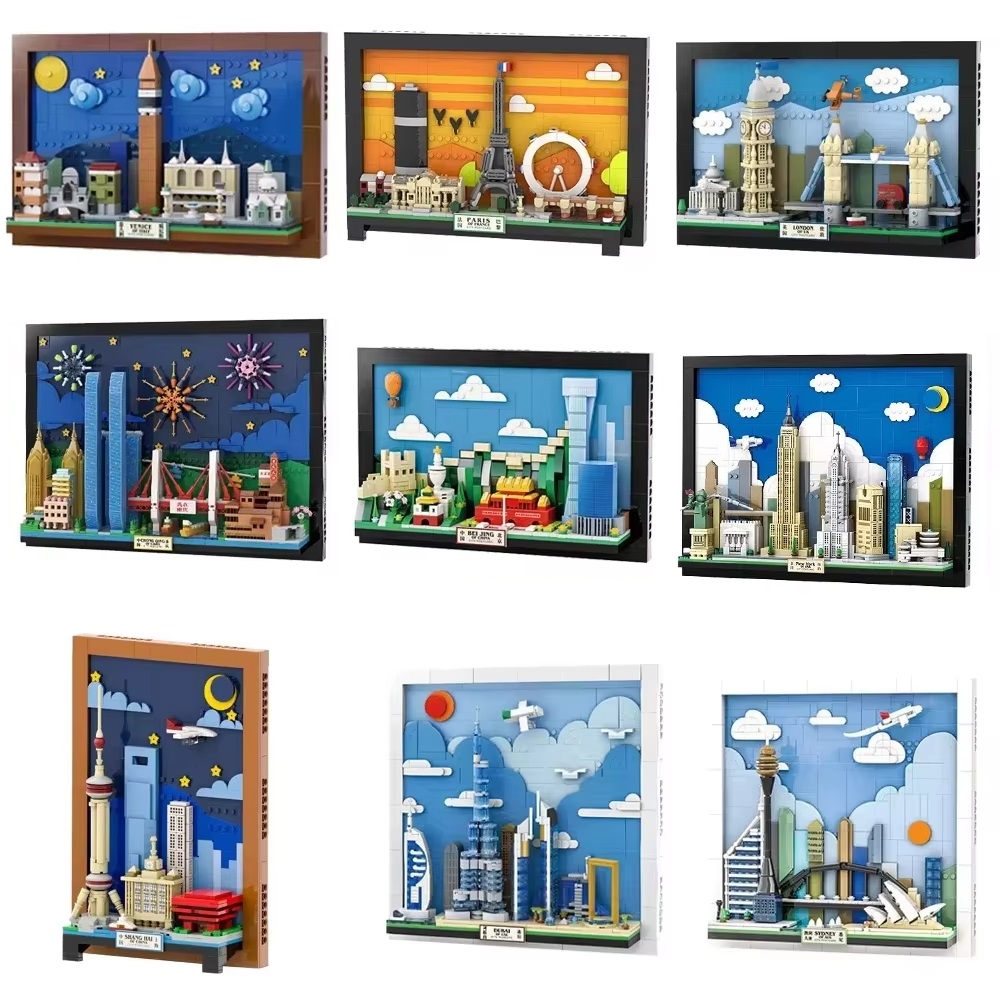 Kids Toys Paris - Puzzle de cartes postales de villes,