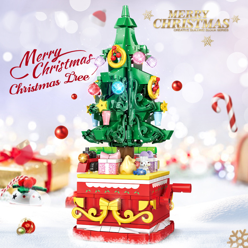 Best Kids Toys Xmas - Blocs de construction d'arbre de noël,