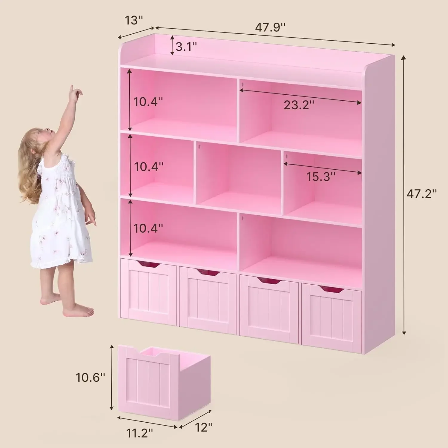 Meuble de rangement pour jouet - Kids Toys Drawers avis et prix