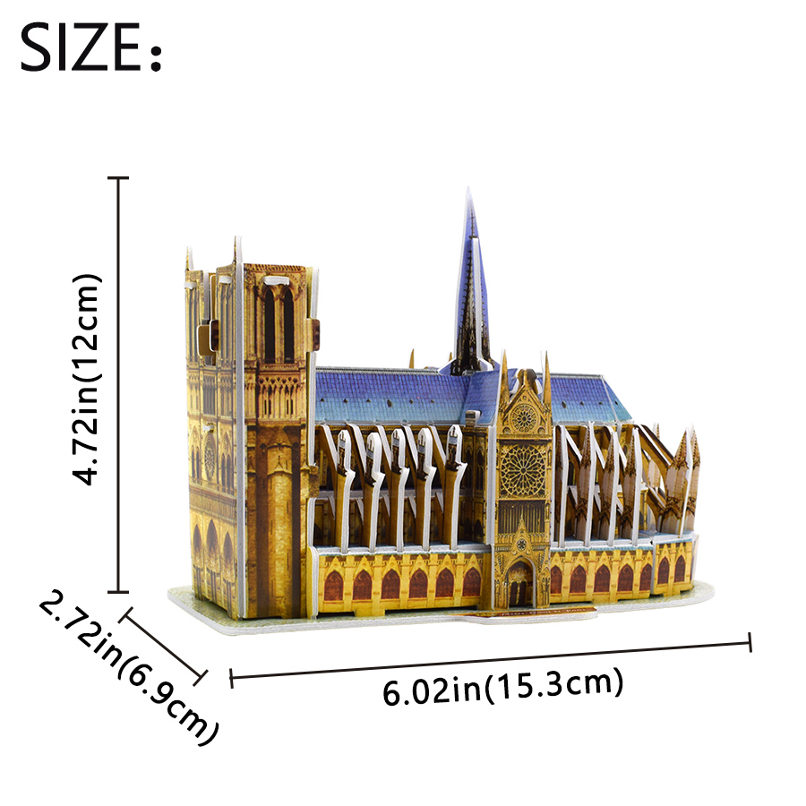 Puzzle 3D d'église Notre Dame  - Kids Toys Paris avis et prix