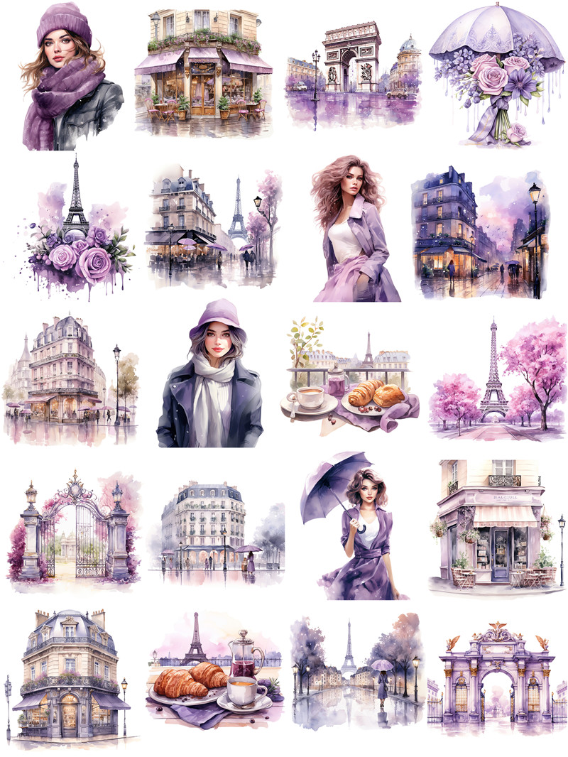 Autocollants Paris violets, ar - Kids Toys Paris avis et prix