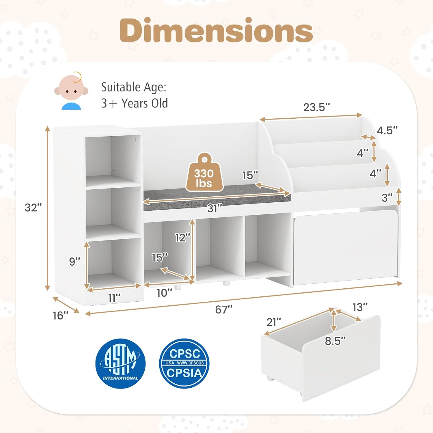Étagère à livres pour enfants, - Kids Toys Drawers avis et prix